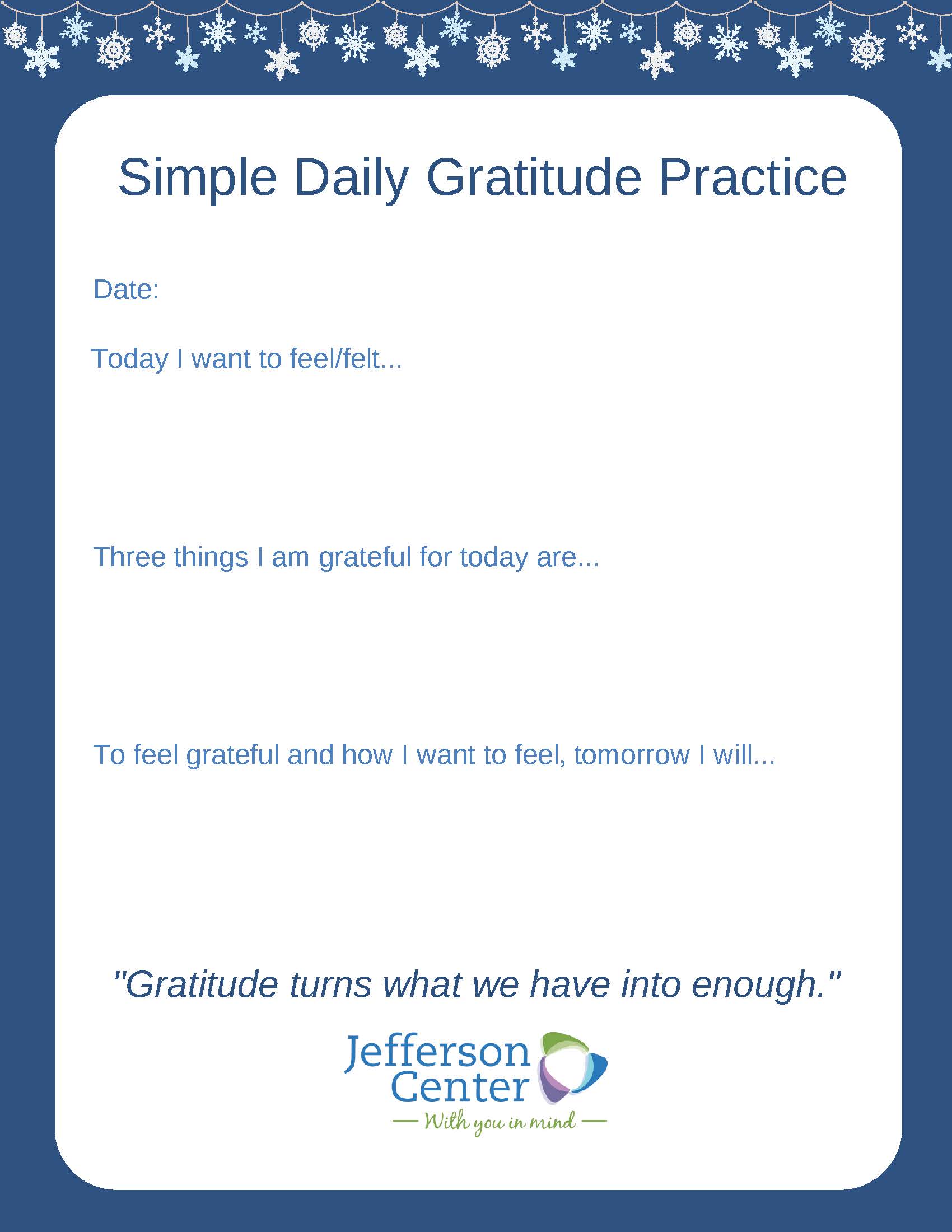 Simple Daily Gratitude Practice