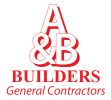 Logo in red that reads A&B Builders General Contractors